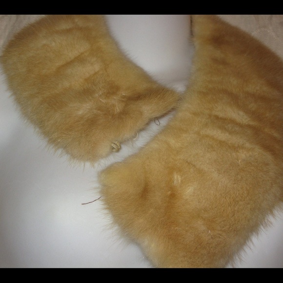 Mink Collar Vintage 1940s-1950s Honey - Picture 4 of 5